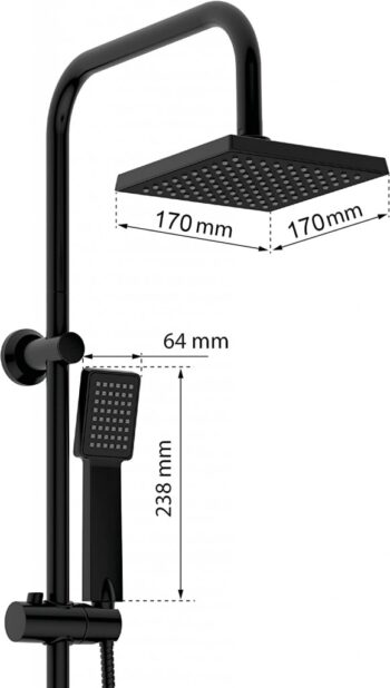 Eisl Eisl - Sprchový set bez batérie EASY ENERGY, čierna DX12004BL DX12004BL