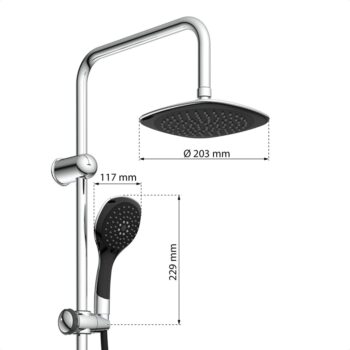 Eisl Eisl - Sprchový set bez batérie SHOWER DREAM, chróm / čierna DXLD60088CS DXLD60088CS