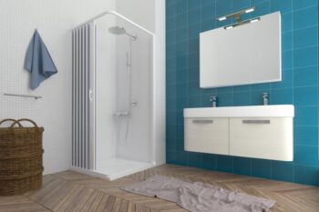 FORTE - Sprchová zástena FLEX - VENERE NEW - Rozmer A - 100, Rozmer B - 100, Rozmer C - 185, Typ otvárania - Zatváranie na stranu OLBBXF111001