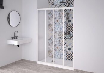 FORTE - Sprchové dvere ACRIL - PORTA NEW - FARBA rámu - Biela, Rozmer A - 90 - 100 cm OLNNC1FS100031