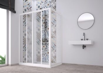 FORTE - Sprchové dvere ACRIL - PORTA NEW - FARBA rámu - Biela, Rozmer A - 90 - 100 cm OLNNC1FS100031