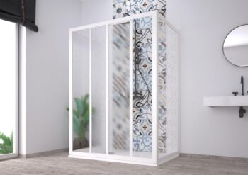 FORTE - Sprchové dvere ACRIL - PORTA NEW - FARBA rámu - Biela, Rozmer A - 90 - 100 cm OLNNC1FS100031