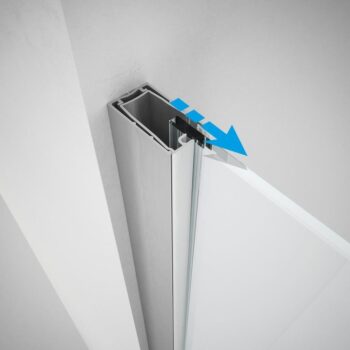 FORTE - Sprchové dvere DECO N2B - FARBA rámu - Hliník ossidato, Rozmer A - 80, Výplň - Číre bezpečnostné sklo - 6 mm BDE452348103