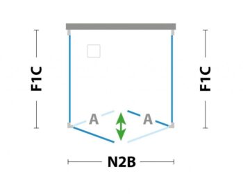 FORTE - Sprchové dvere DECO N2B - FARBA rámu - Hliník ossidato, Rozmer A - 80, Výplň - Číre bezpečnostné sklo - 6 mm BDE452348103