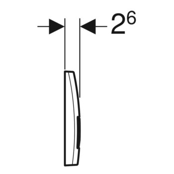 GEBERIT - Ovládacie tlačidlo Delta 51, plast, chróm 115.105.21.1