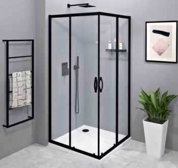 GELCO - SIGMA SIMPLY BLACK sprchové dvere posuvné pre rohový vstup 1000 číre sklo GS2110B