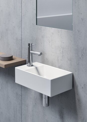 GSI - KUBE X keramické umývadlo 40x23cm, pravé/ľavé, biela ExtraGlaze 9484111