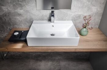 GSI - KUBE X keramické umývadlo 60x47cm, brúsená spodná hrana, biela ExtraGlaze 94319111