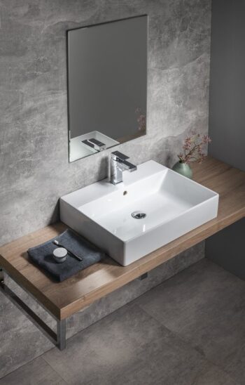 GSI - KUBE X keramické umývadlo 60x47cm, brúsená spodná hrana, biela ExtraGlaze 94319111