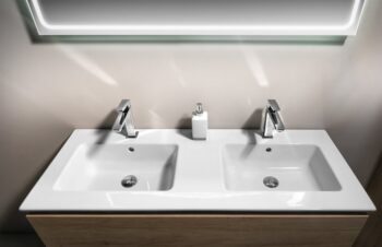 GSI - PURA keramické dvojumývadlo Slim 122x46cm, biela ExtraGlaze 8888111