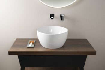 GSI - PURA keramické umývadlo na dosku vysoké, piemer 42cm, biela ExtraGlaze 885211