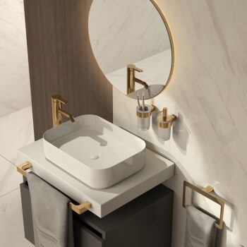 Gedy - PIRENEI držiak uterákov 350, zlato PI213587