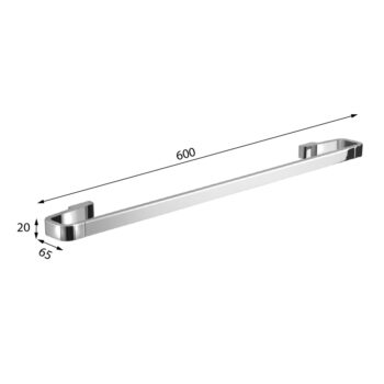 Gedy - SAMOA držiak uterákov 600, chróm A8216013