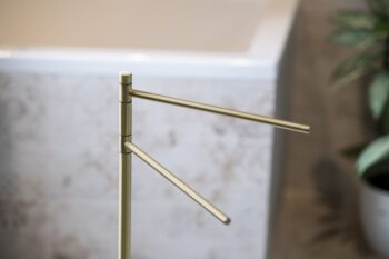 Gedy - TRILLY Stojan s držiakom uterákov, hranatý, zlatá matná TR3188