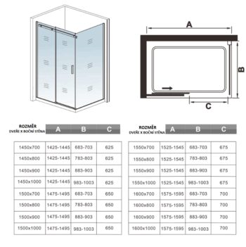 H K - Obdĺžnikový sprchovací kút HARMONY 160x90cm, L/P variant vrátane sprchovej vaničky z liateho mramoru SE-HARMONY16090/THOR-16090