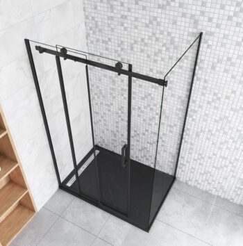 H K - Sprchovací kút DIAMOND BLACK 120x90 cm Ľ/P variant SE-DIAMONDBL12090