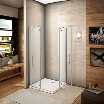 H K - Sprchovací kút MELODY F5 R129, 120x90 cm s jednokrídlovými dverami, rohový vstup vrátane sprchovej vaničky z liateho mramoru SE-MELODYF5R129/THOR-12090