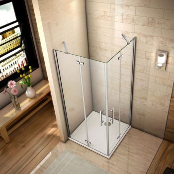 H K - Sprchovací kút MELODY F5 R129, 120x90 cm s jednokrídlovými dverami, rohový vstup vrátane sprchovej vaničky z liateho mramoru SE-MELODYF5R129/THOR-12090