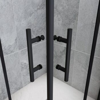 H K - Sprchovací kút SIMPLE BLACK 90x80 cm Ľ/P variant, rohový vstup SE-SIMPLEBL9080