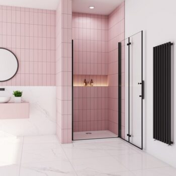 H K - Sprchové dvere MELODY BLACK B8 120 zalamovacie 119-121 x 195 cm SE- MELODYBLACKB8120SET