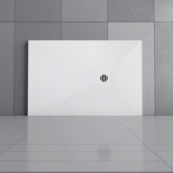 H K - WHITE STAR sprchová vanička z liateho mramoru, obdĺžnik, 100x90x3 cm SE-WHITESTAR10090SET