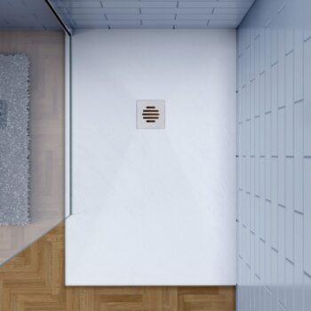 H K - WHITE STAR sprchová vanička z liateho mramoru, obdĺžnik, 100x90x3 cm SE-WHITESTAR10090SET