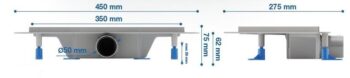 HOPA - Odtokový rohový žľab Edgeline - Variant roštu - Medium OLPZLABSTRMF