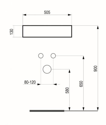 HOPA - Umývadlo na dosku GRINZ - Rozmer A - 50,5 cm, Rozmer B - 40 cm, Rozmer C - 13,5 cm OLKLT2231