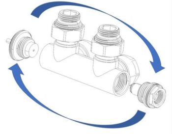 HOPA - Univerzálny stredový ventil HYBRID - Farebné prevedenie - Chróm RDHYBRIDSADAC