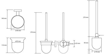 HOPA - WC kefa, miska sklo, 95×360×140 mm - Farba - Grafit KDBE156113017