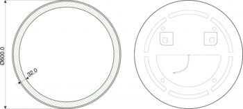 HOPA - Zrkadlo s LED osvetlením BRILON - Priemer - 60 cm OLNZBRIL60