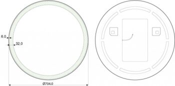 HOPA - Zrkadlo s LED osvetlením BRILON - Priemer - 70 cm OLNZBRIL70