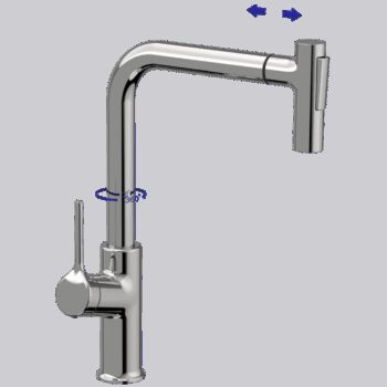 INVENA INVENA - FARSALA Drezová batéria chróm BZ-40-L01-S