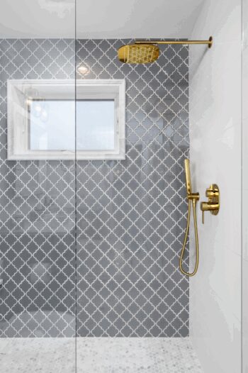INVENA - Sprchová batéria, podomietková, 2F GLAMOUR zlatá TREND BS-02-0K9-V