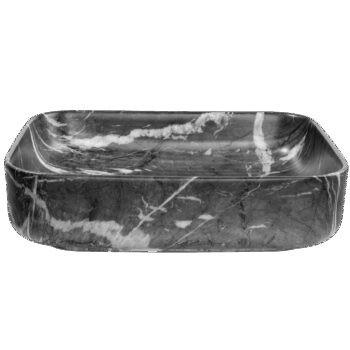 INVENA - Umývadlo na dosku FLORINA TREND 51cm mramor/grafit mat CE-40-723-C