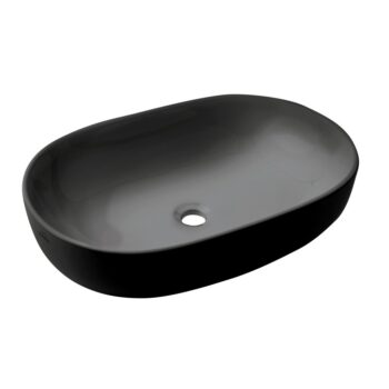 INVENA - Umývadlo na dosku KORFU TREND 60 cm oválne čierna mat CE-34-005-C