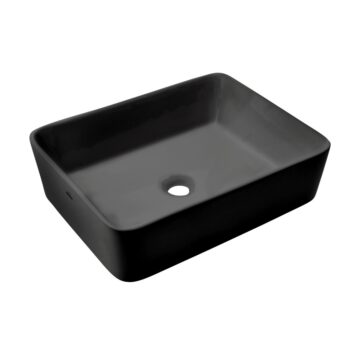 INVENA - Umývadlo na dosku PAROS TREND 48,5 cm, čierna CE-36-005-C