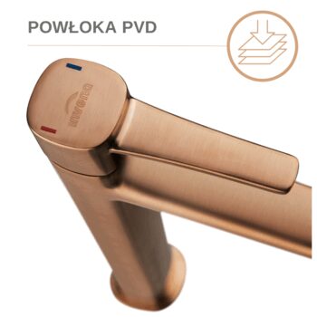 INVENA - Umývadlová batéria vysoká GLAMOUR meď BU-02-W14-V