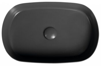 ISVEA - INFINITY OVAL keramické umývadlo na dosku, 55x36cm, antracit 10NF65055-2C