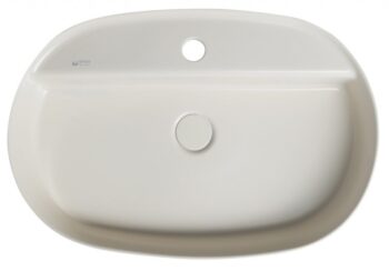 ISVEA - INFINITY OVAL keramické umývadlo na dosku, 60x40cm, Ivory 10NF65060-2K