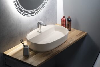 ISVEA - INFINITY OVAL keramické umývadlo na dosku, 60x40cm, Ivory 10NF65060-2K