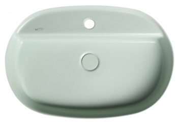ISVEA - INFINITY OVAL keramické umývadlo na dosku, 60x40cm, zelena mint 10NF65060-2T