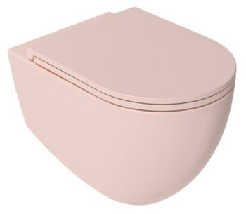 ISVEA - INFINITY WC sedátko SLIM, Soft Close, Easy Take, ružová Salmon 40KF0541I-S