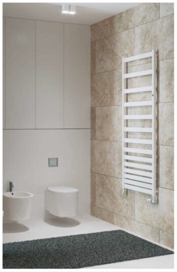 Instalprojekt - Kúpeľňový radiátor BELTI biela farba - Farba radiátora - Biela, Rozmer radiátora - 500 × 1203 mm, výkon 473 W, Typ pripojenia - Stredové 50 mm RADBEL501235SP
