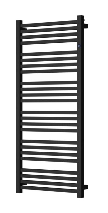Instalprojekt - Kúpeľňový radiátor STICK čierna farba - Farba radiátora - Čierna, Rozmer radiátora - 400 × 1110 mm, výkon 452 W, Typ pripojenia - Stredové 50 mm RADSTI401131SP