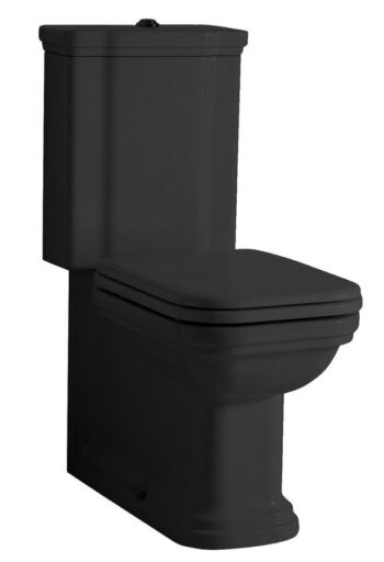 KERASAN - WALDORF WC kombi misa 40x68cm, spodný/zadný odpad, čierna mat 411731