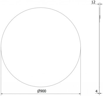 MEXEN - Alto zrkadlo 90 cm 9853-090-090-000-00