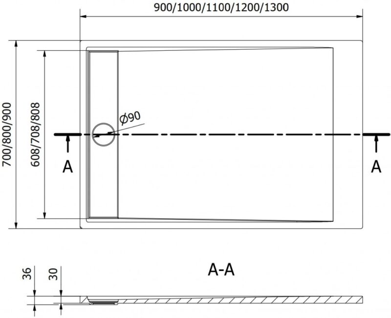 MEXEN - Amon obdĺžniková sprchová vanička SMC 120 x 90, biela 4F109012 MEXEN - Amon obdĺžniková sprchová vanička SMC 120 x 90, biela 4F109012