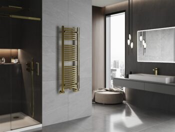 MEXEN - Ares vykurovací rebrík/radiátor 1200 x 400 mm, 349 W, zlatá W102-1200-400-00-50