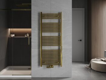 MEXEN - Ares vykurovací rebrík/radiátor 1500 x 600 mm, 579 W, zlatá W102-1500-600-00-50